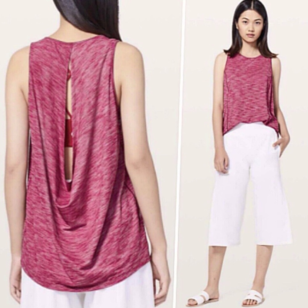 •Lululemon Women’s Heather Red “Low Key” Athletic Tank•